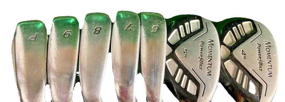 PowerBilt Momentum Iron Set 4h,5h,6-PW Men's RH Regular Steel 5h 38.5" New Grips