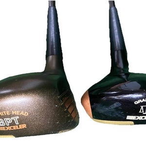 Daiwa Exceler Graphite Head Wood Set 3w 5w Stiff Graphite RH Factory Grips HC's