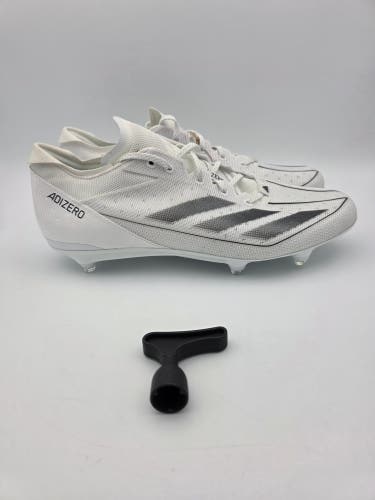 adidas ADIZERO ELECTRIC Detachable FOOTBALL CLEATS White/Black IH7426 Sz 12.5