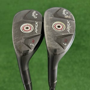 LH Callaway Apex Hybrid Set w Headcovers (3 & 4 Hybrids)
