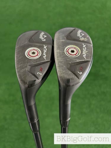 LH Callaway Apex Hybrid Set w Headcovers (3 & 4 Hybrids)