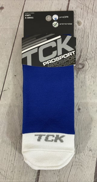 TCK PROSPORT proDRI Durable Performance Athletic Socks Deep Blue White XS