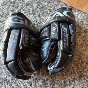 EAGLE X80 ICE HOCKEY MITTENS BLACK GLOVES MADE IN CANADA FAIR IMPACT DISPERSAL