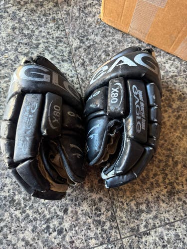 EAGLE X80 ICE HOCKEY MITTENS BLACK GLOVES MADE IN CANADA FAIR IMPACT DISPERSAL