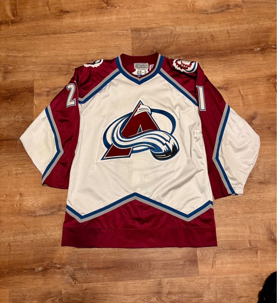 Starter Authentic Center Ice Peter Forsberg Colorado Avalanche Jersey White 48-R