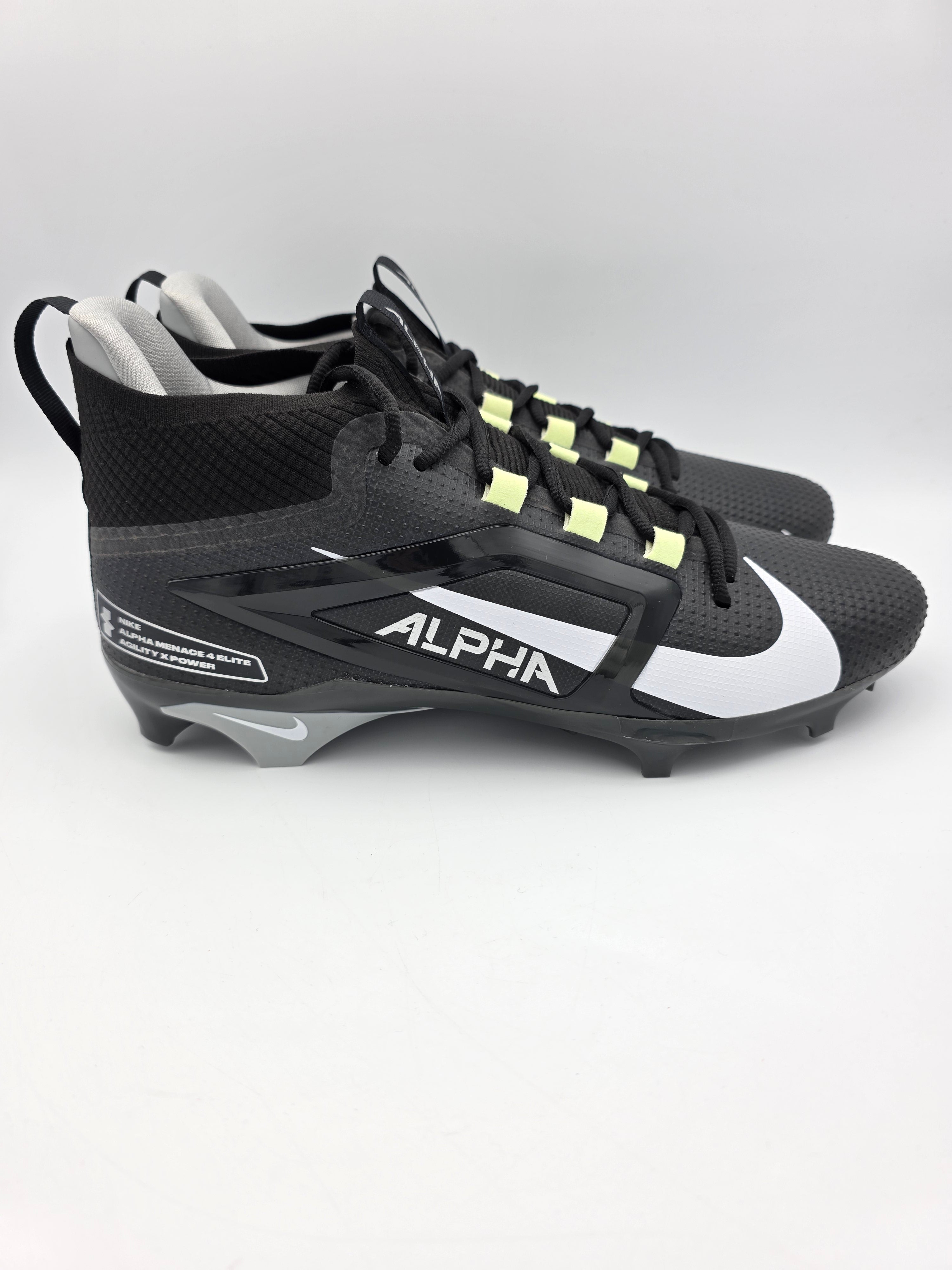 Nike Alpha Menace 4 Elite Football Cleats White Black FZ7701-100 Men Size 11 New Nike Alpha Menace 4 Varsity Football Cleats. Nike.com main image 4
