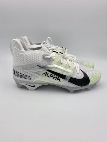 Nike Alpha Menace 4 Elite 'White Black' Football Cleats Men's Size 10