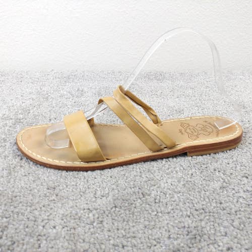 Il Sandalo Caprese Capri Sandals Womens Size 41 EU Shoes Brown Leather Flats