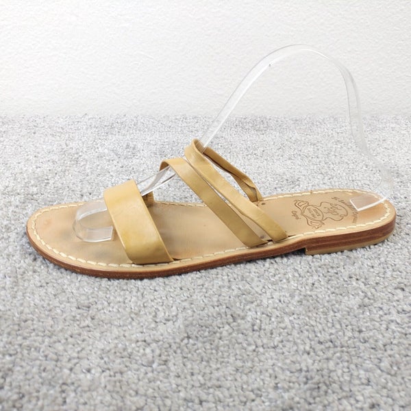 Il Sandalo Caprese Capri Sandals Womens Size 41 EU Shoes Brown Leather Flats