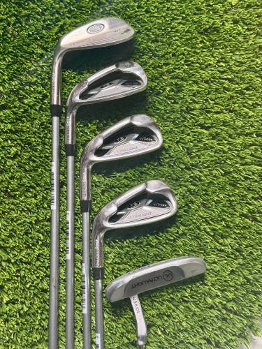 LH US Kids Golf USKG Ultralight Set WT-10s UL60-s 6,8,PW, 56 Sand Wedge, Putter
