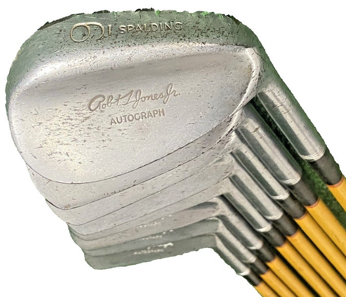 Spalding Robert T Jones Jr Autograph Iron Set 2-9 Irons RH Plastic Coated Steel