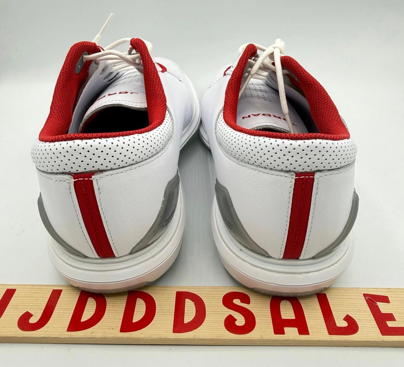 Nike Air Jordan ADG 5 Golf Shoes White Fire Red Silver 