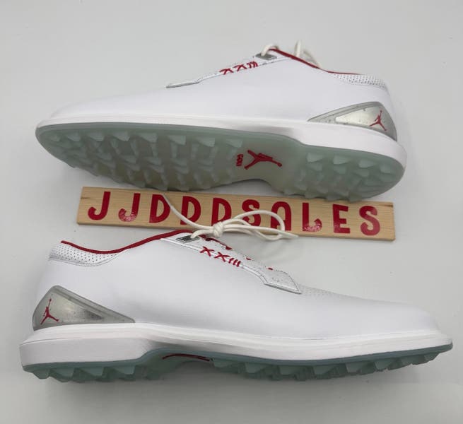 Nike Air Jordan ADG 5 Golf Shoes White Fire Red Silver  display picture 3