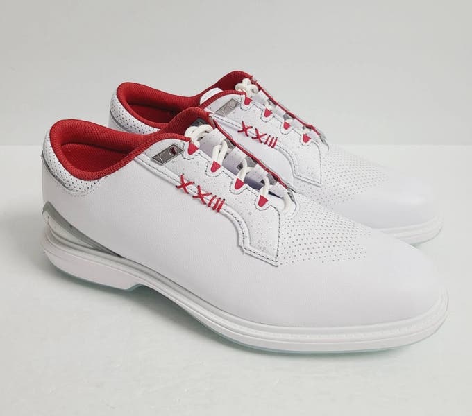Nike Air Jordan ADG 5 Golf Shoes White Fire Red Silver  display picture 2