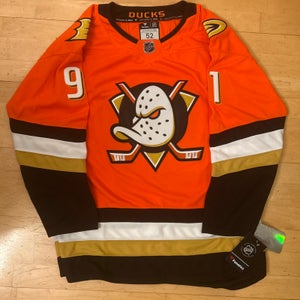 ANAHEIM DUCKS #91 LEO CARLSSON FANATICS JERSEY SIZE 52/L (NEW WITH TAGS)