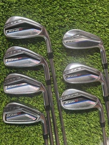 Right Handed Cobra King F7 7 Pc Iron Set 5-Pw, Gw Steel Stiff S Flex