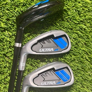 Right Handed Wilson Ultra Jr Set Hybrid, Long Iron, Short Iron Junior Flex