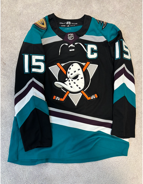 Anaheim Ducks Ryan Getzlaf Black Men's Adidas Jersey (Used)