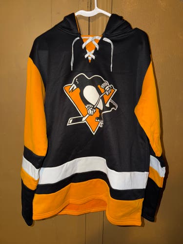 NHL Athletic Knit Coors Light Pittsburgh Penguins Hoodie Mens Size Medium Used