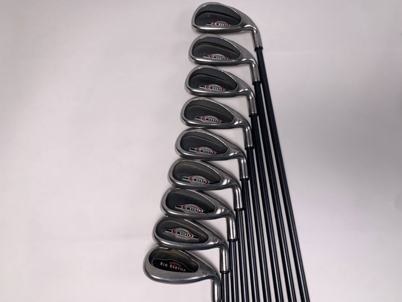 Callaway Big Bertha 2002 Iron Set 4-PW+GW+SW RCH 75i Regular Graphite Mens RH