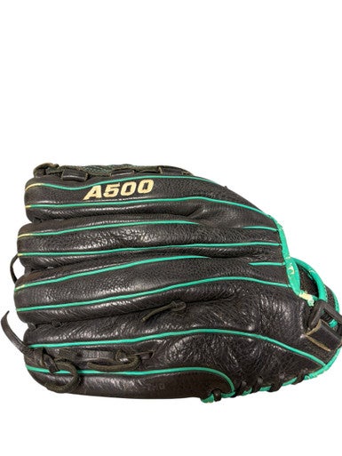 Used Wilson A500 BB/SB Glove RH Throw Black 12 1/2" 11307-S000261335