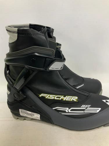 Used Fischer SKATE RC3 Mens NNN XC Ski Boots Black M 10.5 11823-S000036287