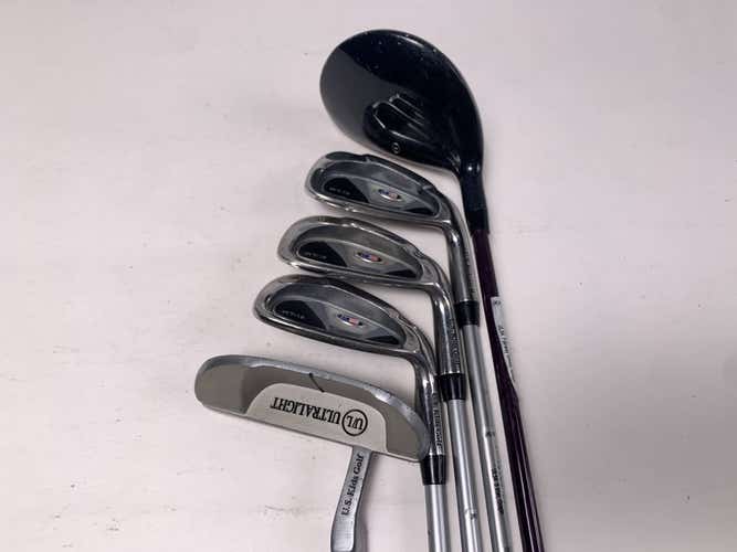 US Kids WT-15 Purple Club Set 3W 6 & 8 PW Putter Ultralight 54" Junior RH