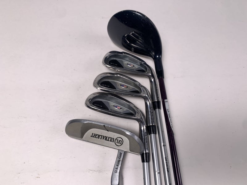 US Kids WT-15 Purple Club Set 3W 6 & 8 PW Putter Ultralight 54" Junior RH