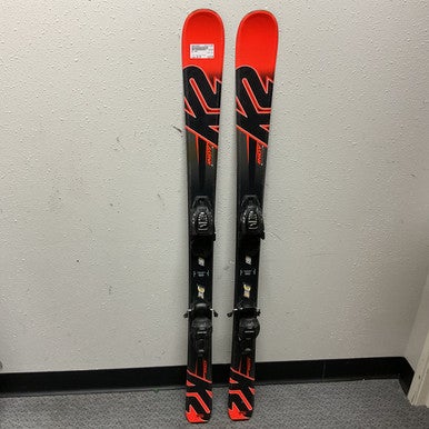 Used K2 INDY Boys DH Ski/Binding Black And Orange 124 cm 11855-S000195854