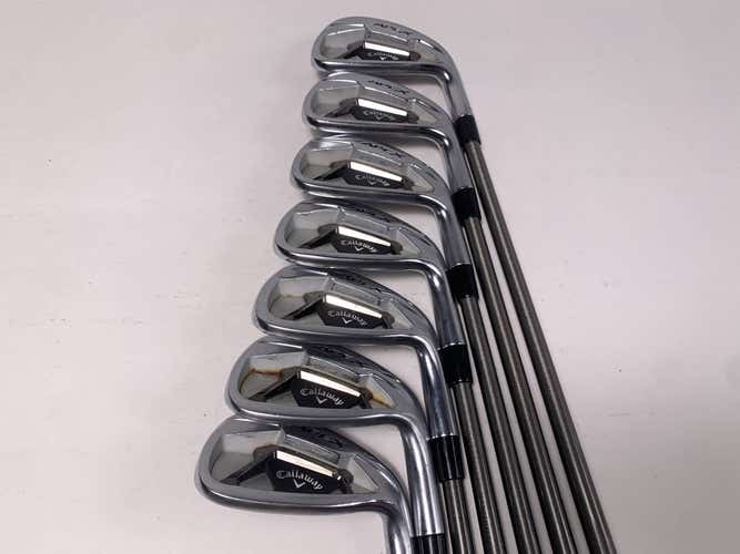 Callaway Apex 21 Iron Set 5-PW+GW AeroTech SteelFiber i95 Stiff Graphite Mens RH