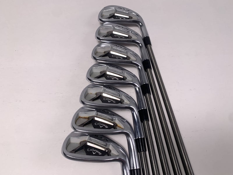 Callaway Apex 21 Iron Set 5-PW+GW AeroTech SteelFiber i95 Stiff Graphite Mens RH