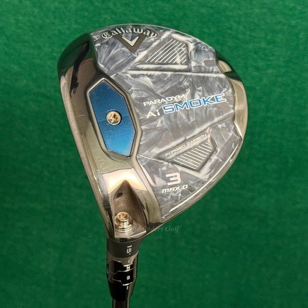 LH Callaway Paradym Ai Smoke Max D 15 Fairway Wood 3 Denali 6.0 Stiff w/HC