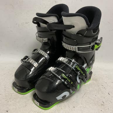 Used Rossignol COMP J Boys DH Ski Boot Black And Green 215 MP - J03 11855-S000195697