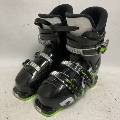 Used Rossignol COMP J Boys DH Ski Boot Black And Green 215 MP - J03 11855-S000195697