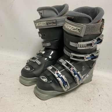Used Nordica BEAST 10 W Womens DH Ski Boot Silver 250 MP - M07 - W08 11855-S000195701