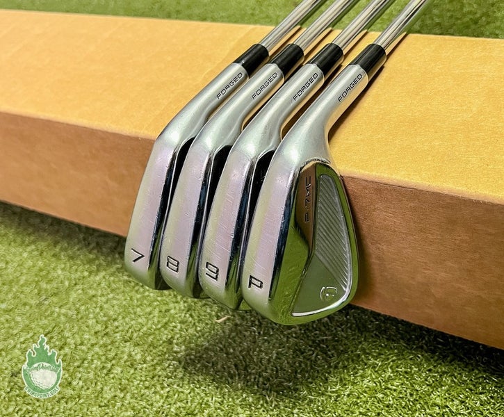 Used Right Handed TaylorMade P-7MC Forged Irons 7-PW Tour Lite Stiff Steel Set