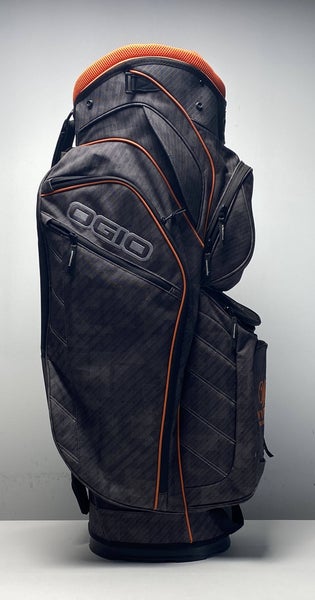 OGIO Giza Cart Bag Gray/Orange 15-Way Divide Single Strap Golf Bag