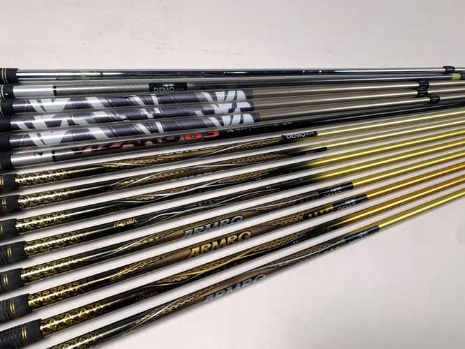 Honma Iron Fitting Shaft lot of 14 Graphite and Steel Shafts