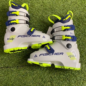 New Kid's Fischer RC4 50 JR Ski Boots | Mondo 21.5 (257mm)