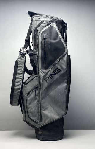 Ping Hoofer Stand Bag Gray 5-Way Divide Dual Strap Golf Bag