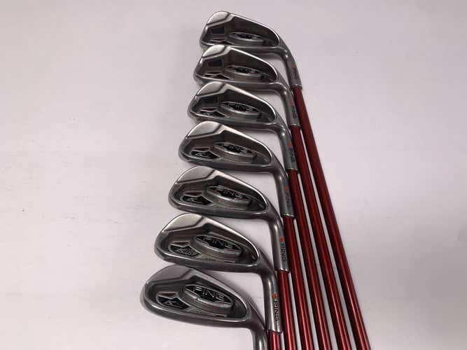 Ping K15 Iron Set 5-PW+SW Red Dot 1* Flat TFC149 Regular RH Oversize Grips