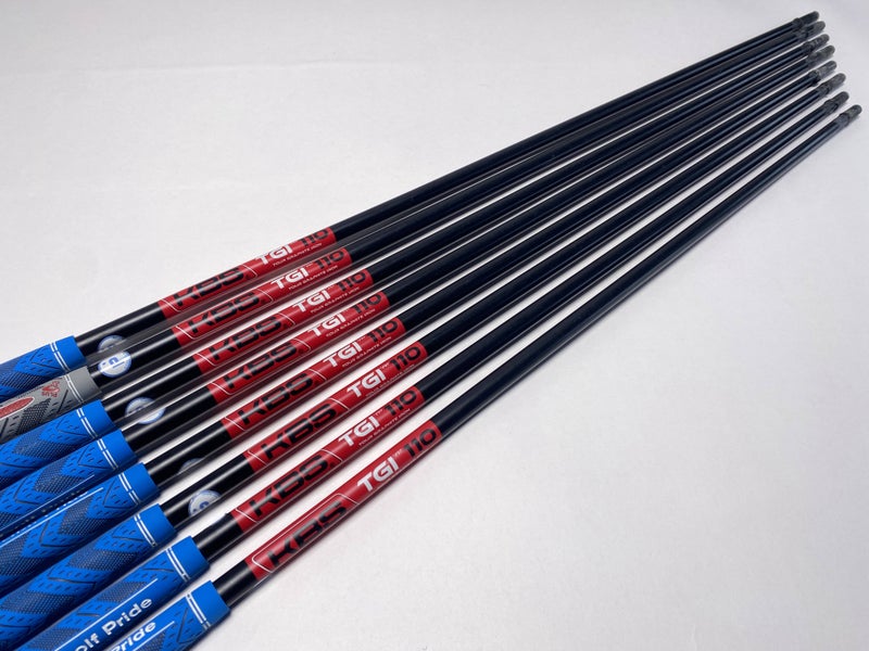 KBS Tour Graphite Iron TGI 110 X-Stiff Iron Set of 8 Shafts 34.25''-38''- 0.355
