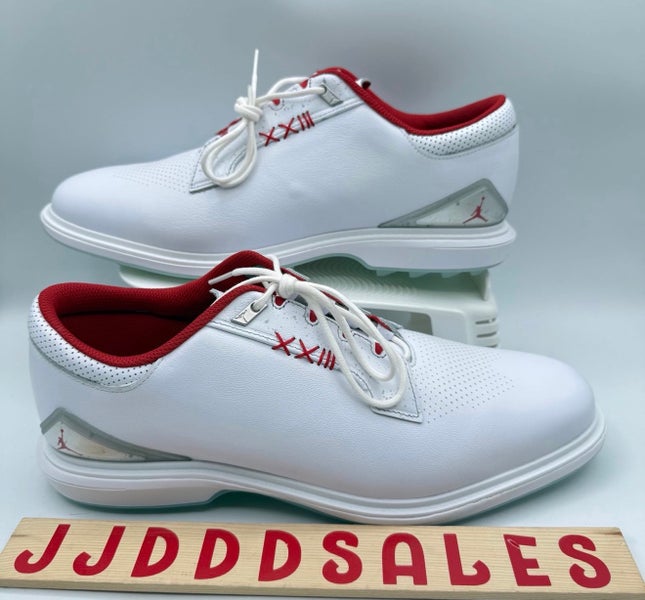 Nike Air Jordan ADG 5 Golf Shoes White Fire Red Silver FQ6642-101 Men’s Sz 10.5


New