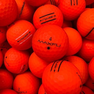 12 Orange Matte Finish Max Fli Premium AAA Golf Balls.  soft-fli/straight-fli