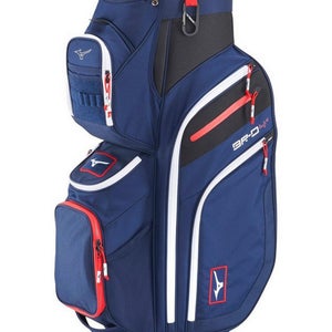 NEW Mizuno BR-D4C Navy/Red Golf Cart Bag