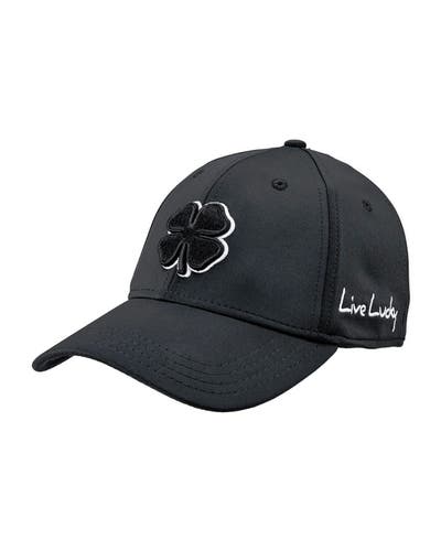 NEW Black Clover Live Lucky Premium Clover #2 Black Fitted S/M Golf Hat