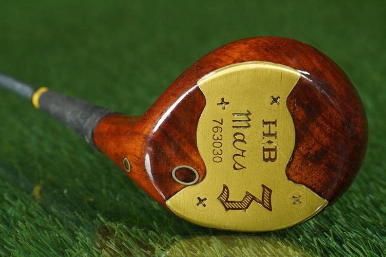 H&B MARS PERSIMMON 3 WOOD H&B HILLERICH & BRADSBY RH, BEAUTIFUL HEAD ~ VINTAGE!!