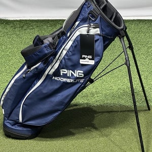 PING 2025 Hoofer Lite 4-Way Stand Carry Golf Bag Navy/Platinum NEW!