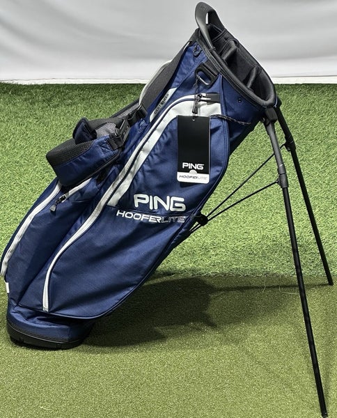PING 2025 Hoofer Lite 4-Way Stand Carry Golf Bag Navy/Platinum NEW!