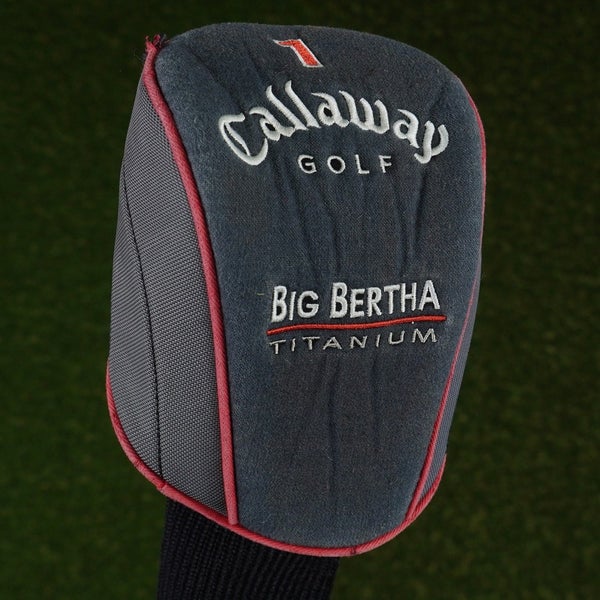 CALLAWAY BIG BERTHA TITANUIM DRIVER HEADCOVER SOCK GRAY / RED ~ LOOK!!